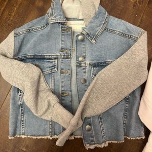 Treasure and bond jean jacket with hood